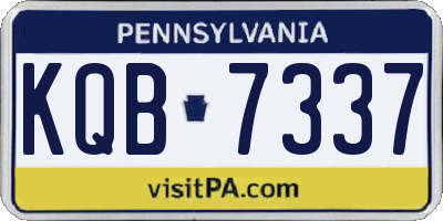 PA license plate KQB7337