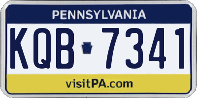 PA license plate KQB7341