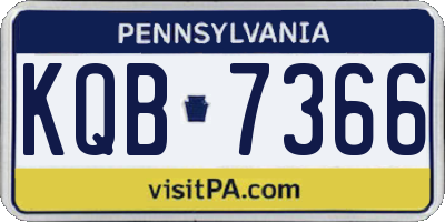 PA license plate KQB7366