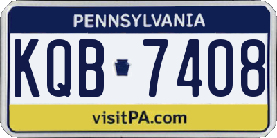 PA license plate KQB7408