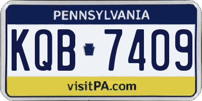 PA license plate KQB7409
