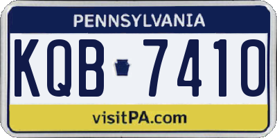 PA license plate KQB7410