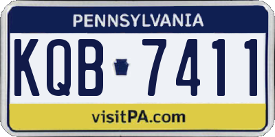 PA license plate KQB7411