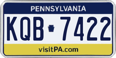 PA license plate KQB7422