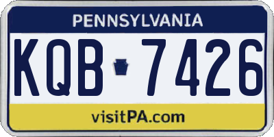 PA license plate KQB7426