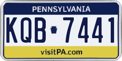 PA license plate KQB7441