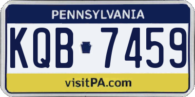 PA license plate KQB7459
