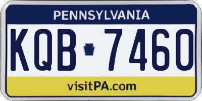 PA license plate KQB7460