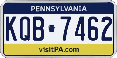PA license plate KQB7462