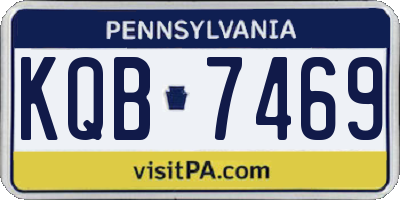 PA license plate KQB7469
