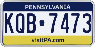 PA license plate KQB7473