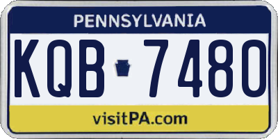 PA license plate KQB7480