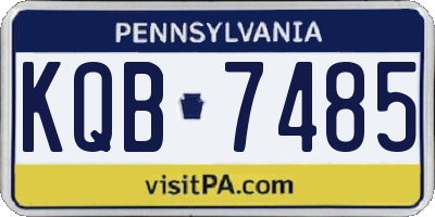 PA license plate KQB7485
