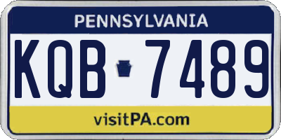 PA license plate KQB7489