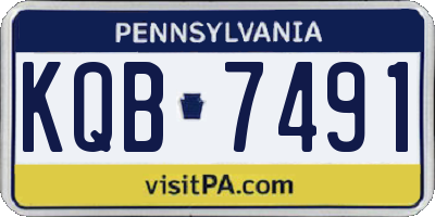 PA license plate KQB7491
