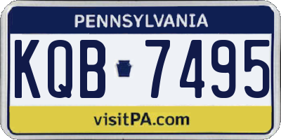 PA license plate KQB7495