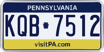 PA license plate KQB7512