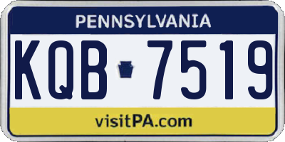 PA license plate KQB7519