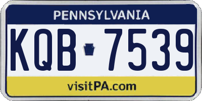 PA license plate KQB7539