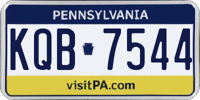 PA license plate KQB7544