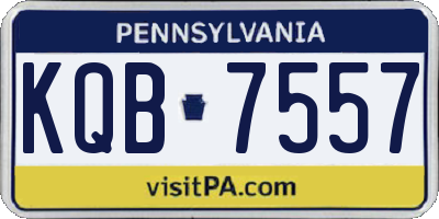 PA license plate KQB7557