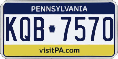 PA license plate KQB7570