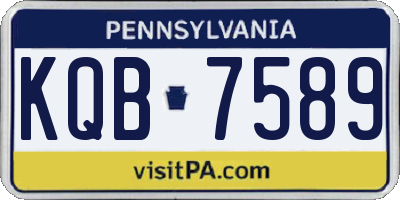 PA license plate KQB7589
