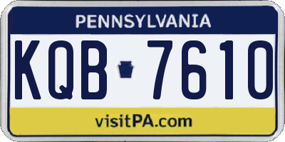 PA license plate KQB7610