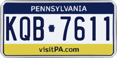 PA license plate KQB7611