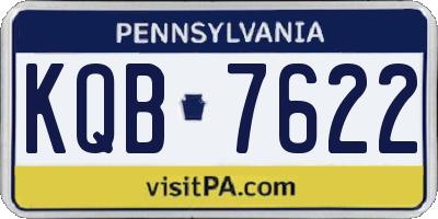 PA license plate KQB7622