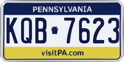 PA license plate KQB7623