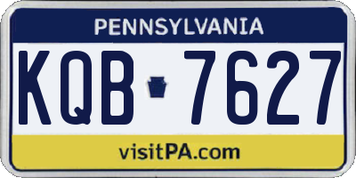 PA license plate KQB7627