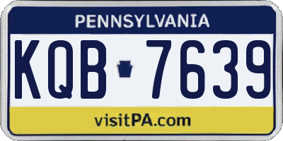 PA license plate KQB7639