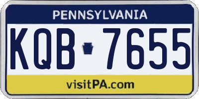PA license plate KQB7655