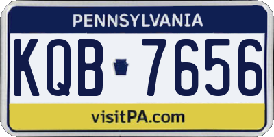 PA license plate KQB7656