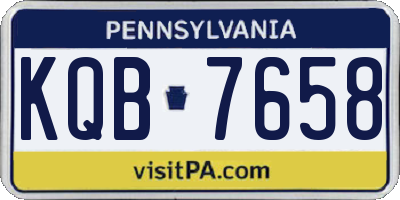 PA license plate KQB7658