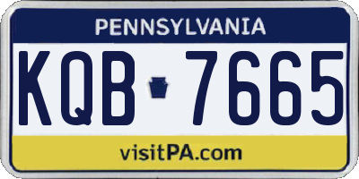 PA license plate KQB7665