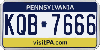 PA license plate KQB7666