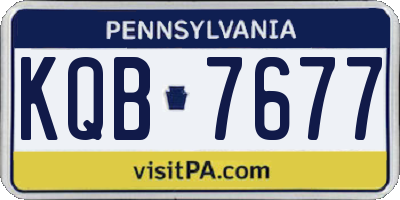 PA license plate KQB7677