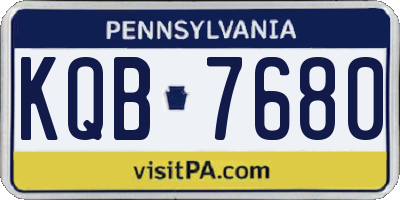 PA license plate KQB7680