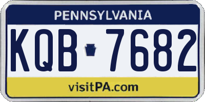 PA license plate KQB7682