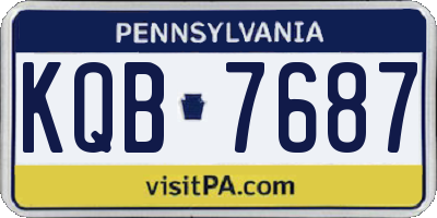 PA license plate KQB7687