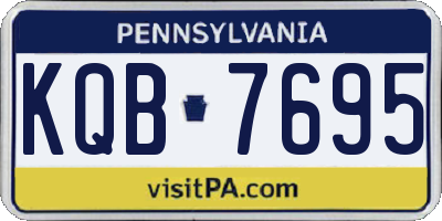PA license plate KQB7695