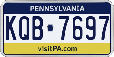 PA license plate KQB7697