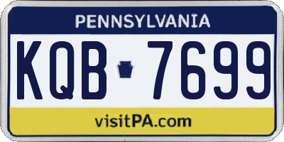 PA license plate KQB7699