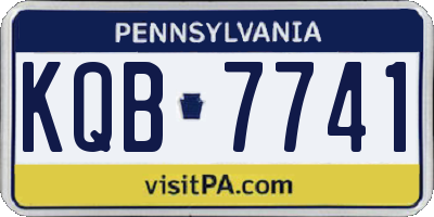 PA license plate KQB7741