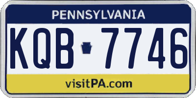 PA license plate KQB7746