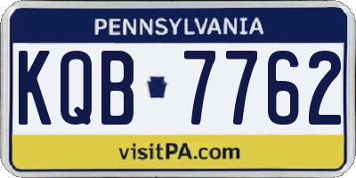 PA license plate KQB7762