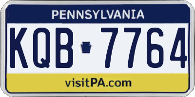 PA license plate KQB7764