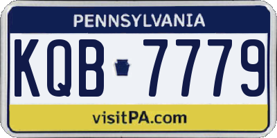 PA license plate KQB7779